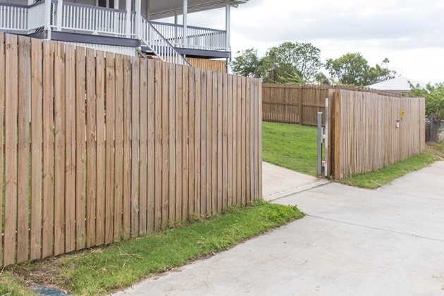 Timber fencing providing privacy