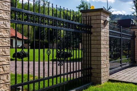 Metal fencing providing security