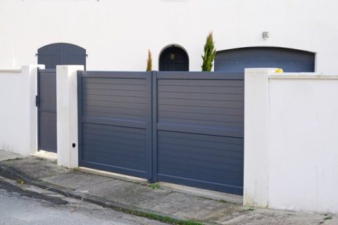 iron gate securing the driveway